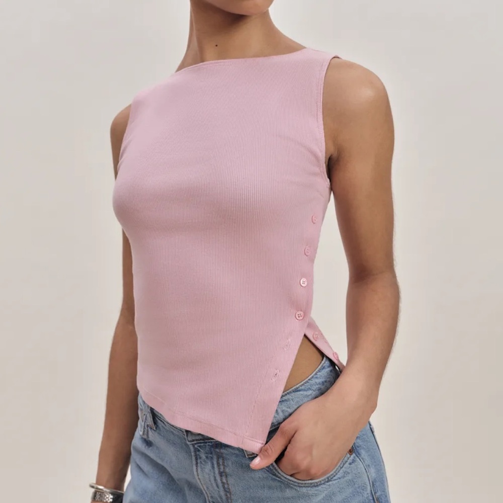 Reformation Hudson Knit Top Pink - Size S